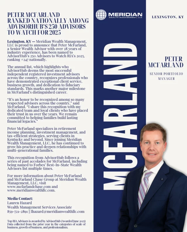 Congratulations to Senior Portfolio Manager, Peter McFarland on this fantastic honor and achievement!